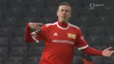 Gól v utkání Union Berlín - Slavia Praha: Kruse - 1:1 (64. min.)