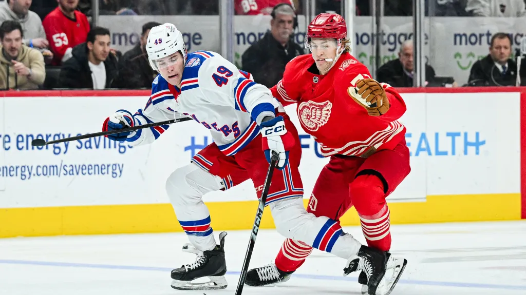Jaroslav Chmelař v dresu NY Rangers