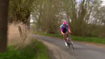 Tomáš Kopecký a jeho snahy o únik v závodě Kolem Flander