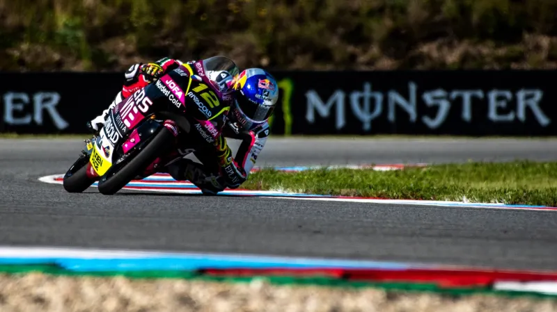 Motocyklista Filip Salač při Velké ceně České republiky v Brně