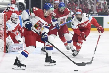 David Kämpf v utkání proti Dánsku