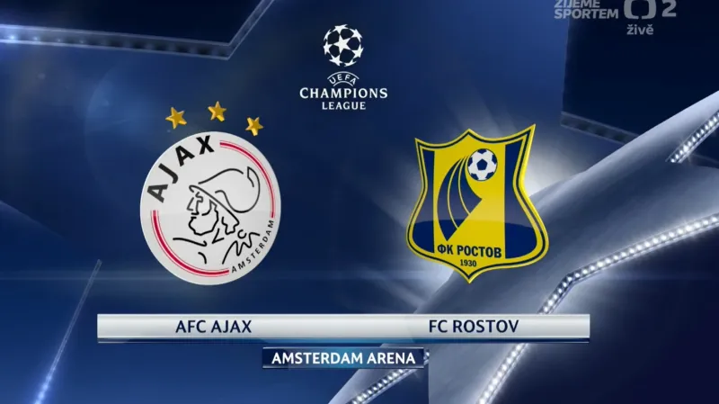 Sestřih utkání Ajax Amsterdam – FK Rostov