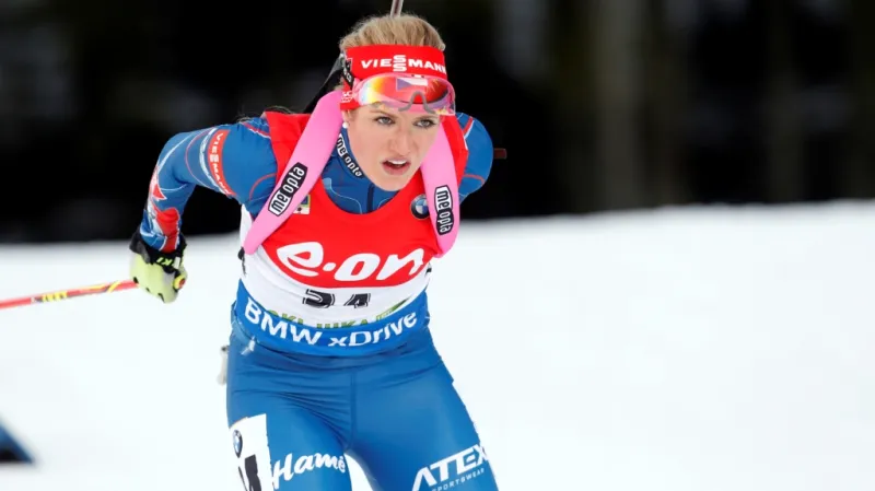 Gabriela Soukalová ve sprintu v Pokljuce