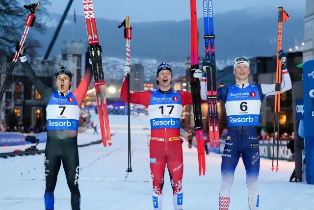 Tuž vybojoval první pódium v kariéře, ve sprintu klasicky v Drammenu získal stříbro