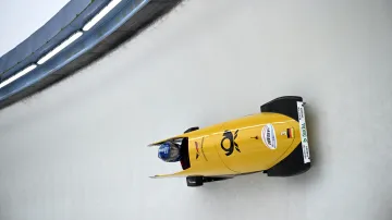 Závěr závodu monobobistek v Altenbergu