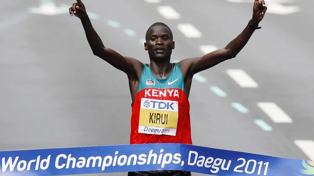 Vítěz maratonu Abel Kirui 
