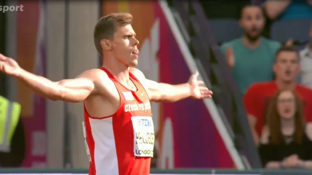 Osobní rekord Helceleta v hodu oštěpem