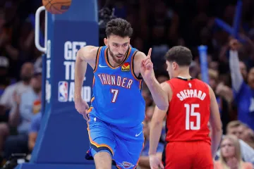 Chet Holmgren v dresu Oklahomy