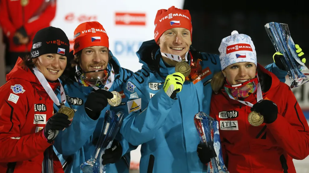 Bronzová smíšená štafeta na MS 2013