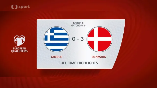 Sestřih utkání Řecko – Dánsko