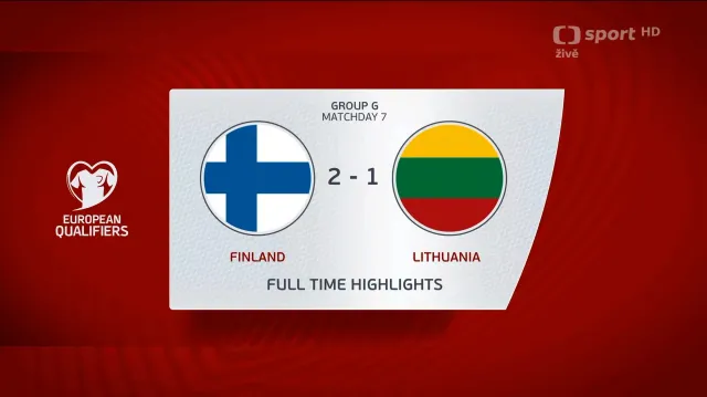 Sestřih utkání Finsko – Litva