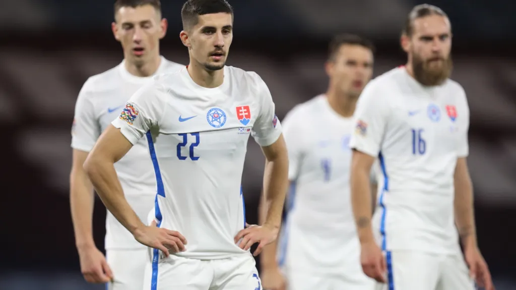 Zklamaní fotbalisté Slovenska
