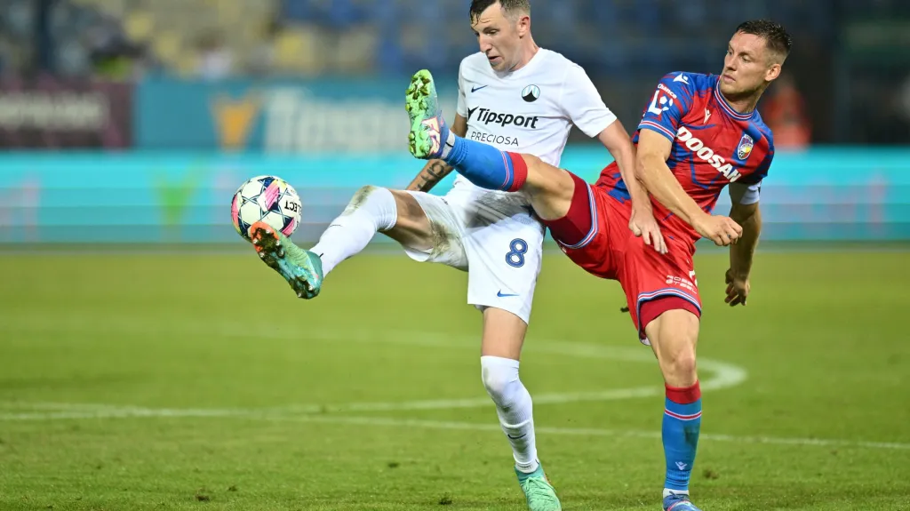 Marek Icha z Liberce a Lukáš Kalvach z Plzně (zleva)