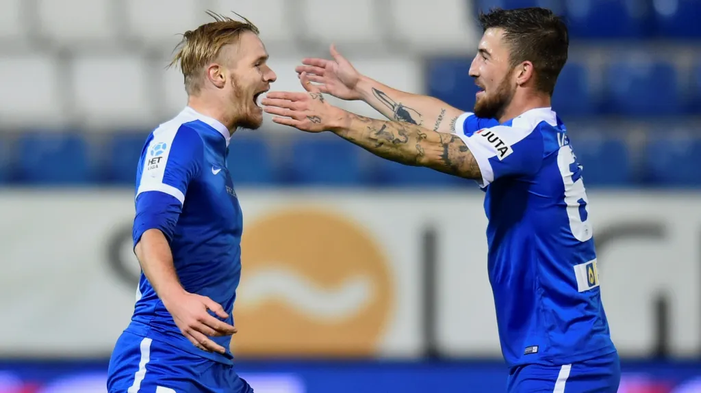 Liberečtí Jan Mikula s Lukášem Váchou