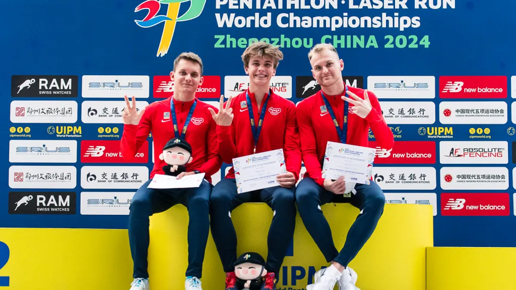 Čeští pětibojaři Vlach, Lukeš a Grycz