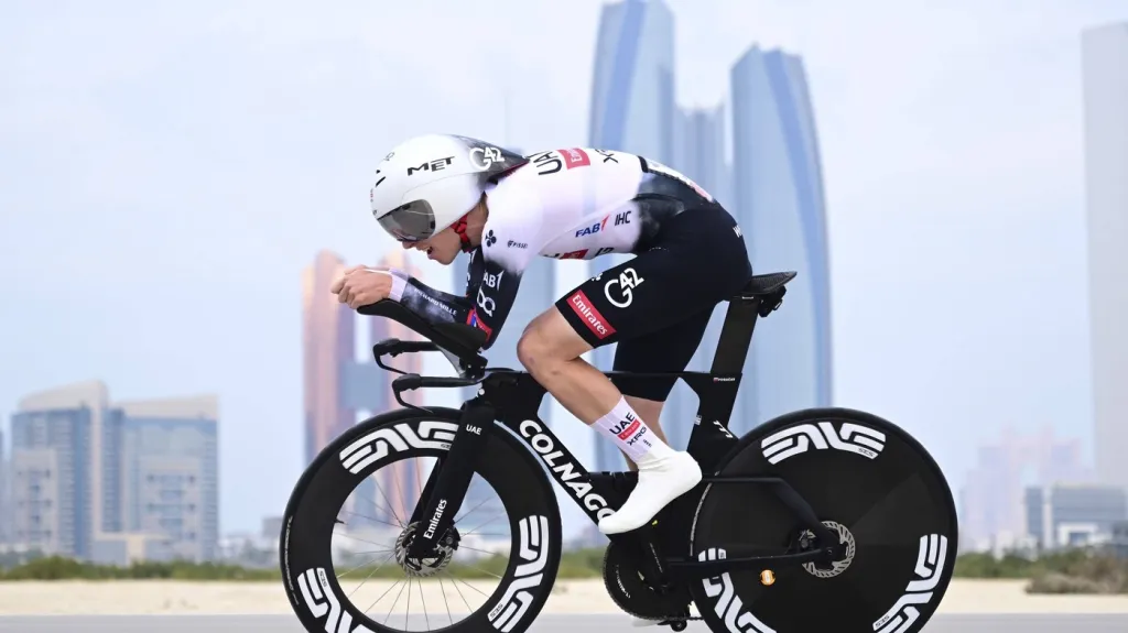 Tadej Pogačar v časovce Kolem SAE