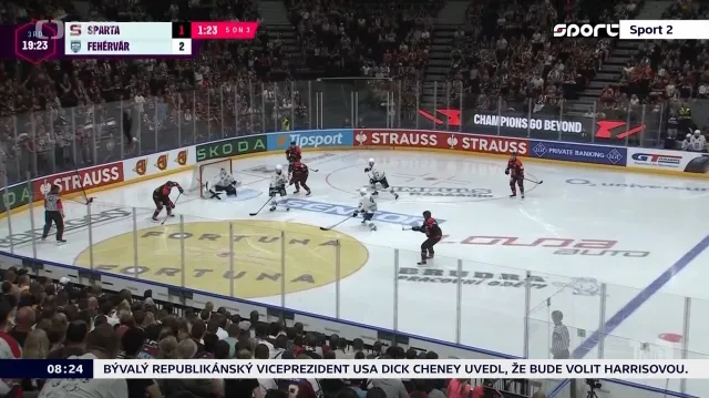 Sparta zlomila Fehérvár čtyřmi góly ve třetí třetině