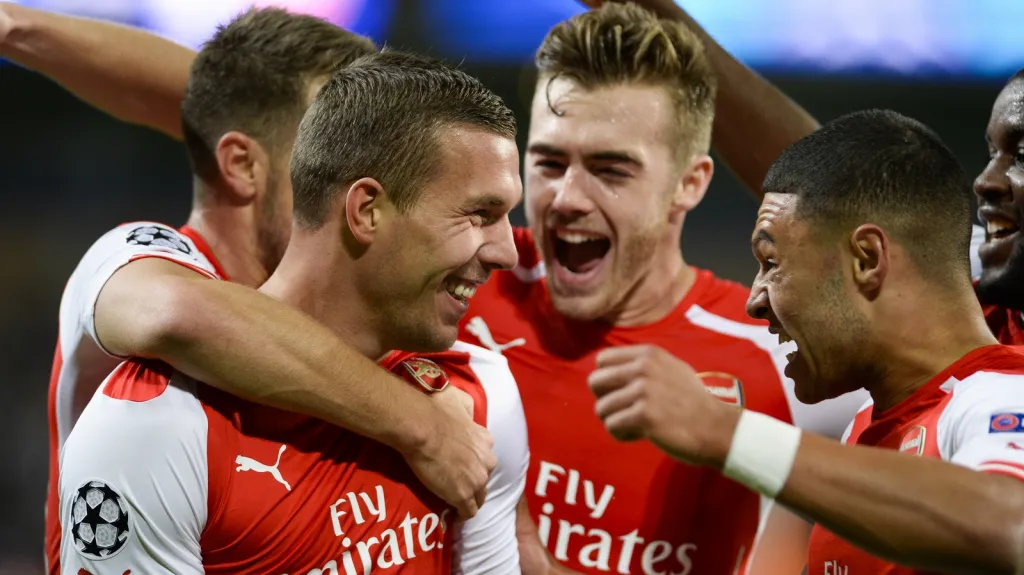 Radost fotbalistů Arsenalu