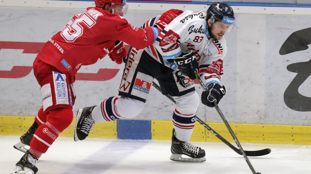 Šimon Stránský v utkání proti Třinci