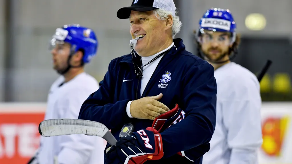 Miloš Říha na tréninku české reprezentace