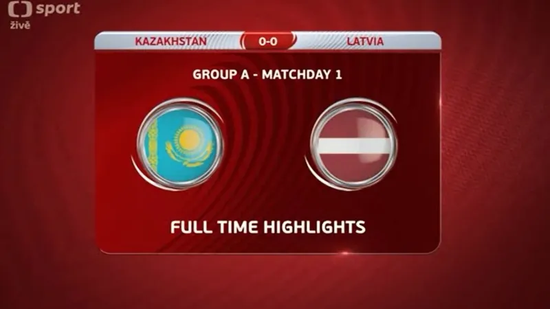 Sestřih utkání Kazachstán - Lotyšsko
