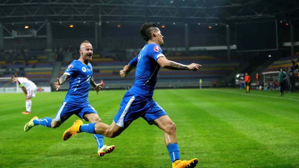 Slavící slovenští fotbalisté
