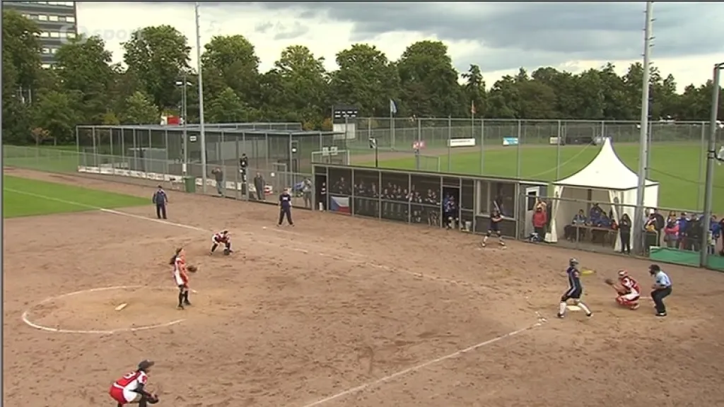 Sestřih softballového utkání ČR - Kuba