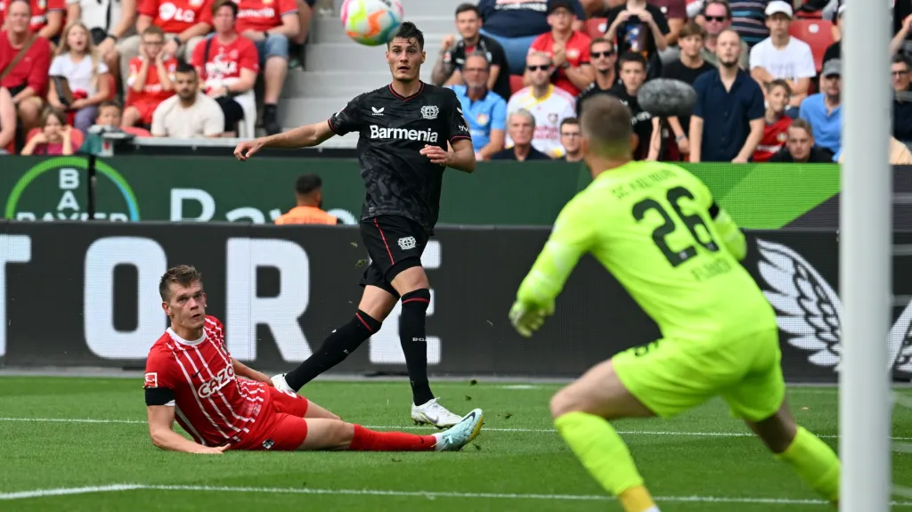 Patrik Schick v utkání proti Freiburgu