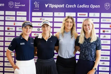 Sára Kousková, Jana Melichová, Patricie Macková a Tereza Melecká před turnajem Tipsport Czech Ladies Open