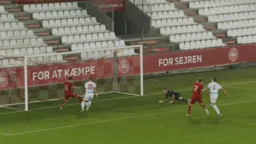 Gól v utkání Dánsko 21 – Česko 21: Kvistgaarden – 5:0 (87. min.)