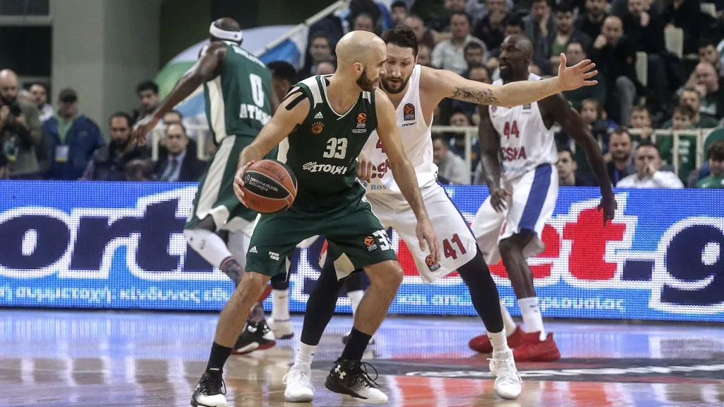Utkání Euroligy Panathinaikos Atény - CSKA Moskva