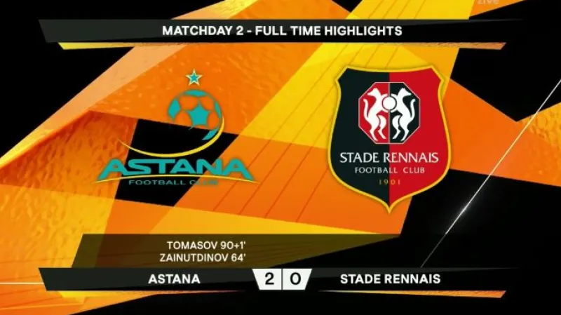 Sestřih utkání Astana - Rennes