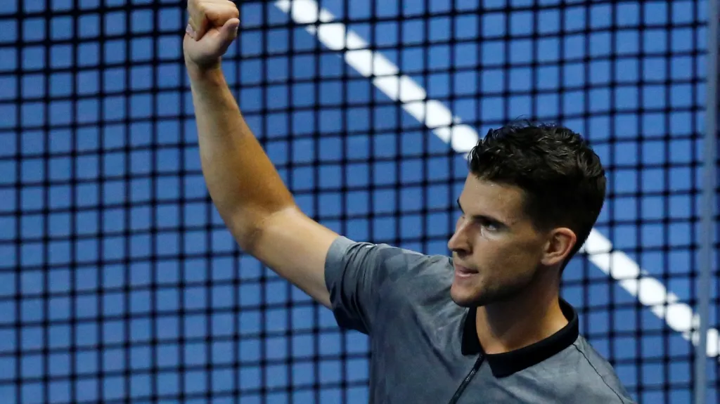 Dominic Thiem se raduje z vítězství