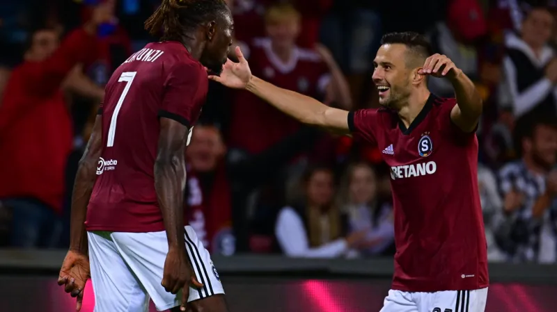 Radost fotbalistů Sparty