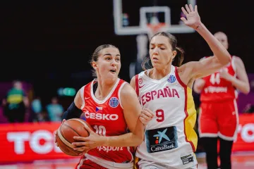 Eliška Hamzová v utkání proti Španělkám