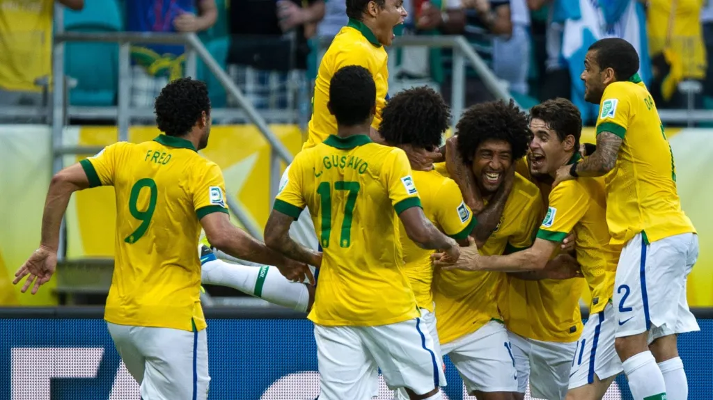 Radost fotbalistů Brazílie