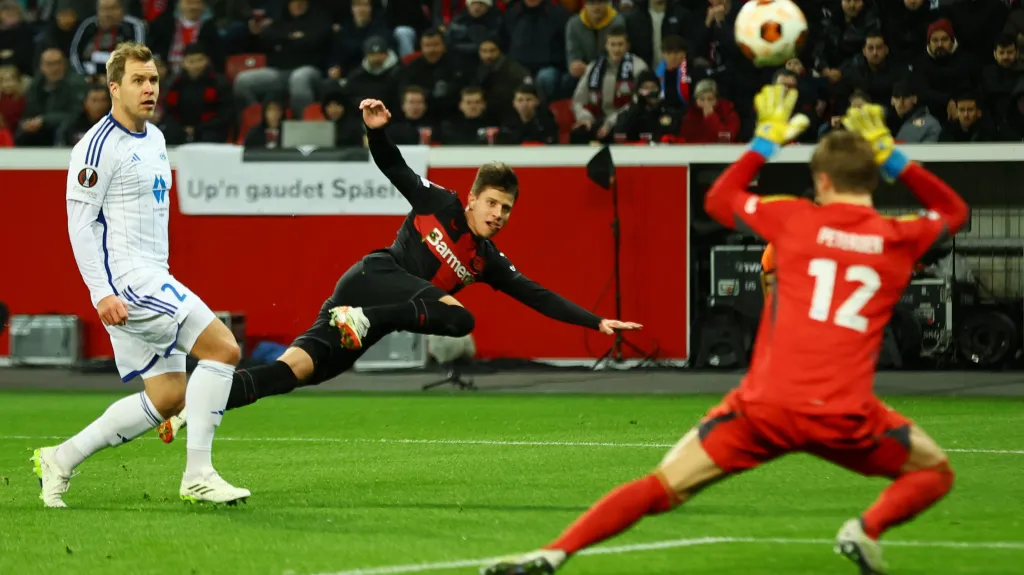 Adam Hložek dává gól Molde