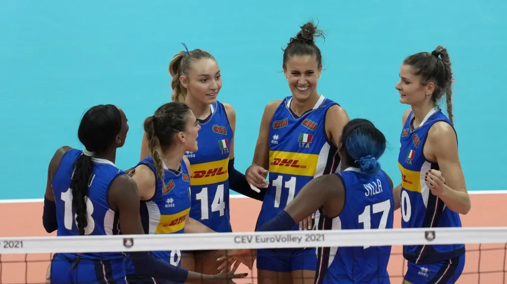 Radost volejbalistek Itálie