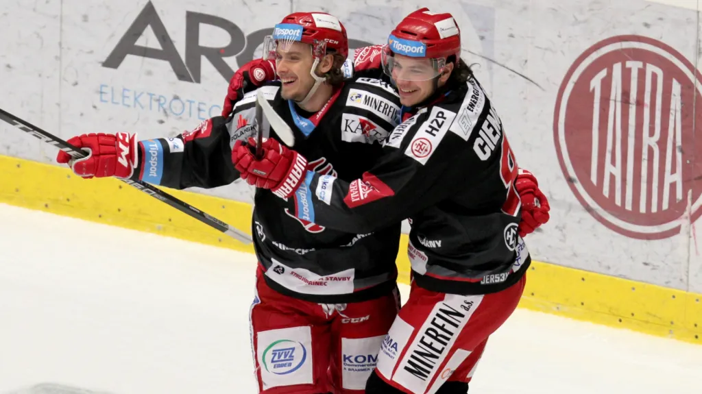 Radost hokejistů Třince