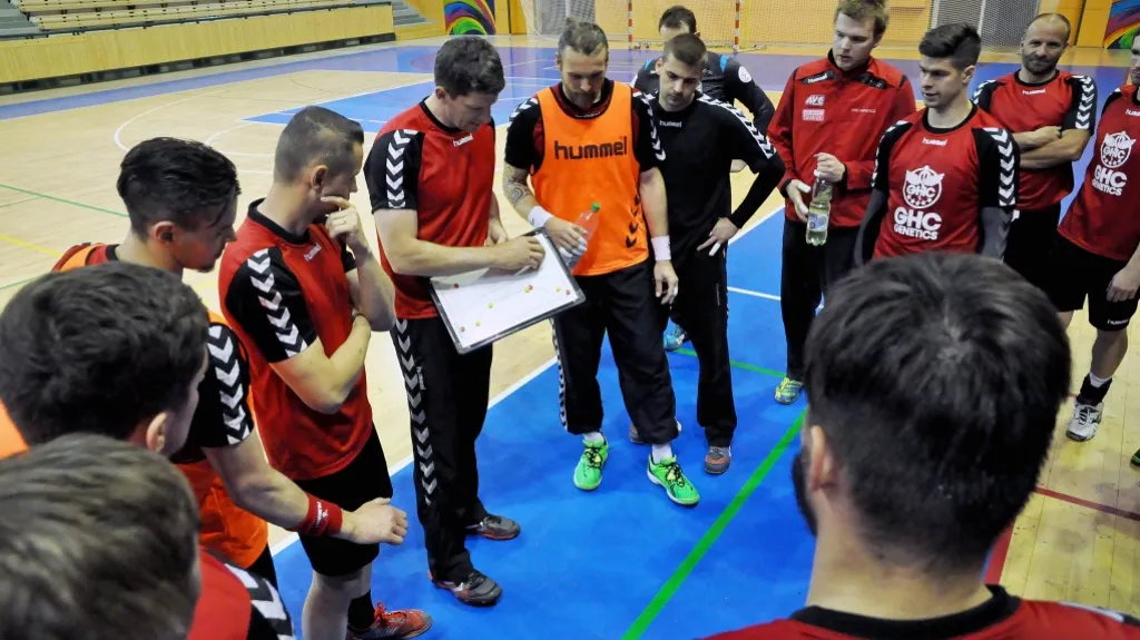 Trénink české házenkářské reprezentace