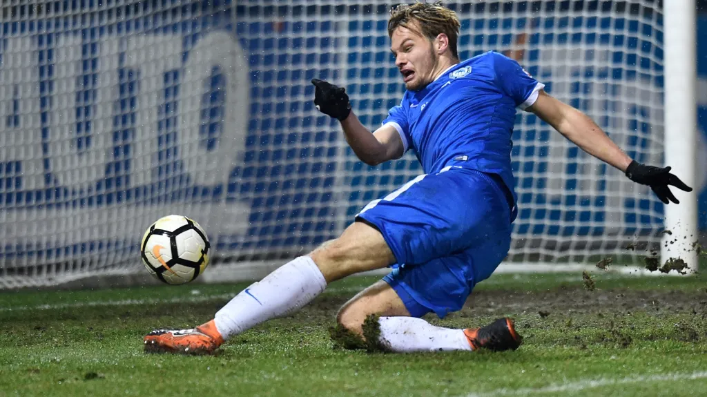 Matěj Pulkrab dává gól