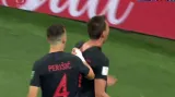 Gól v utkání Chorvatsko - Dánsko: Madžukič - 1:1 (4. min.)