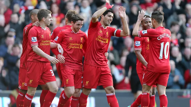 Slavící hráči Liverpoolu