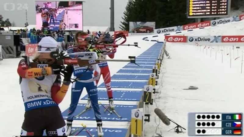 Sestřih štafet biatlonistek v Oslu