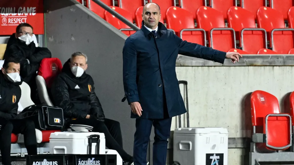 Roberto Martínez na lavičce Belgie