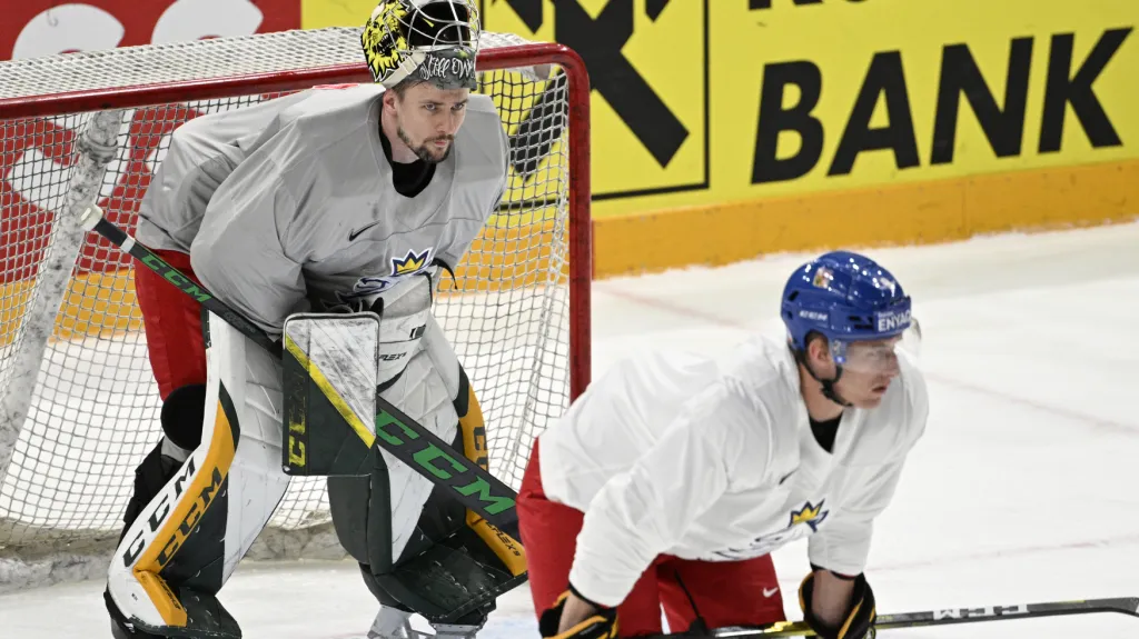 Brankář české reprezentace Marek Langhamer