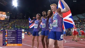 Štafeta běžců na 4x400 metrů s českými ohlasy