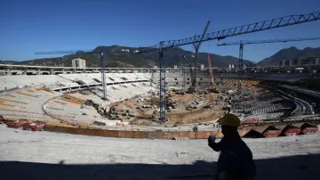 Rekonstrukce stadionu Maracaná, který bude hostit úvodní ceremoniál olympijských her