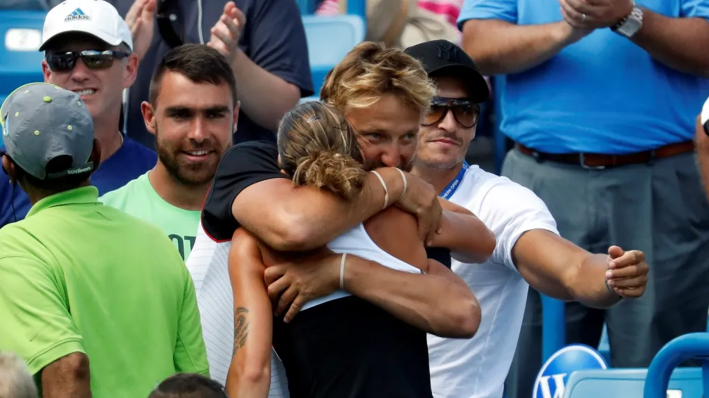 Karolína Plíšková s trenérem Jiřím Vaňkem
