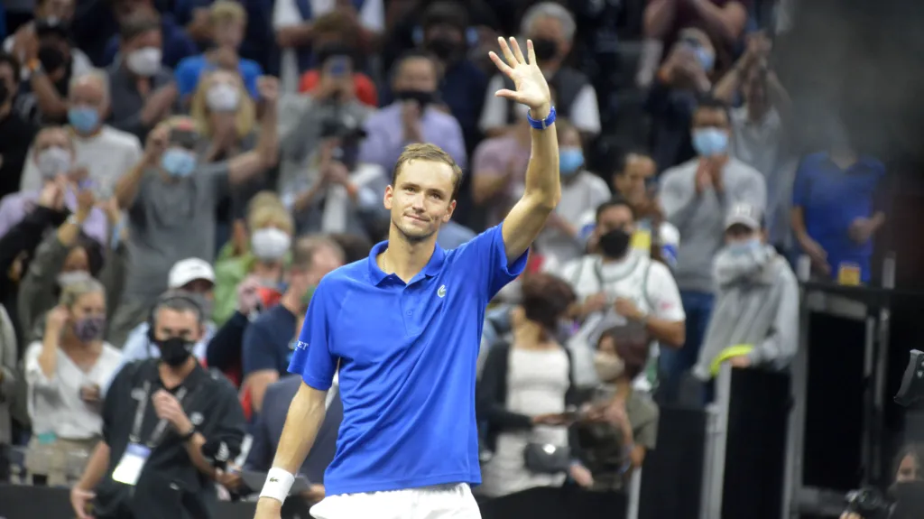 Daniil Medveděv z týmu Evropy